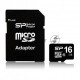 Флеш карта microSDHC 16Gb Class10 Silicon Power SP016GBSTH010V10-SP + adapter