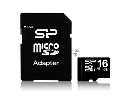 Флеш карта microSDHC 16Gb Class10 Silicon Power SP016GBSTH010V10-SP + adapter
