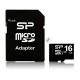 Флеш карта microSDHC 16Gb Class10 Silicon Power SP016GBSTH010V10-SP + adapter