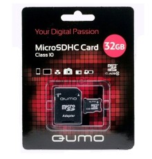 Флэш карта Micro SecureDigital 32Gb QUMO QM32GMICSDHC10U1 {MicroSDHC Class 10 UHS-I, SD adapter}
