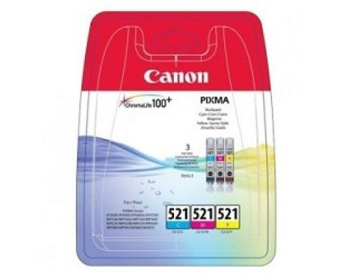 [Расходные материалы] Canon 2934B010 Набор Canon CLI-521 C/M/Y MULTIPACK  для MP540/550/560/620/630/640/980/990 iP3600/4600/4700 MX860