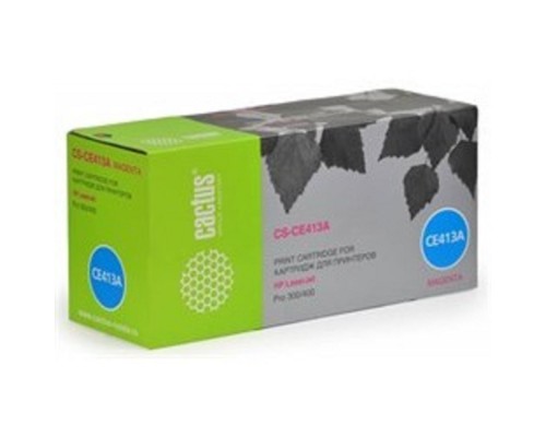 [расходные материалы] CACTUS  CS-CE413A  Картридж  для  HP CLJ Pro 300 Color M351 /Pro 400 Color M451/Pro 300 Color MFP M375/Pro 400 Color MFP M475, пурпурный, 2 600 стр.