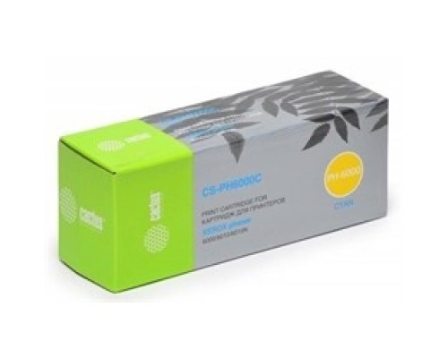 [расходные материалы] CACTUS 106R01631 Картридж (CS-PH6000C) для Xerox Phaser 6000/6010,голубой, 1000 стр.