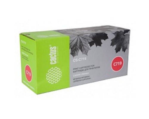 [расходные материалы] CACTUS Cartridge 719 Картридж для принтеров CANON i-SENSYS MF5840/ MF5880; LBP6300/ 6650, черный, 2100стр.