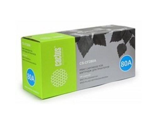 [расходные материалы] CACTUS CF280AS Картридж [CS-CF280AS] для принтеров HP LJ Pro 400/M401/M425, черный, 2700 стр.