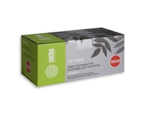 [расходные материалы] Cactus TK-310 Тонер-картридж  для принтера Kyocera Mita FS 2000/2000D/2000DN/2000DTN/3900/3900DN/3900DTN/4000, черный, 12000 стр. (туба, 480 г.)