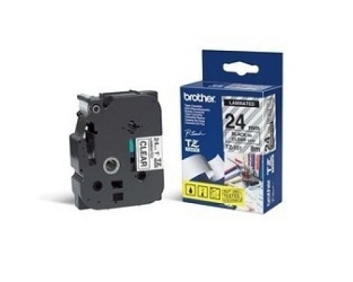 [Расходные материалы] Brother TZE-151 Картридж  для термопринтера P-Touch с лентой 24 мм черный на прозрачном (TZE151)