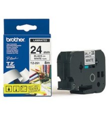 Brother TZE-251 Картридж с лентой (P-Touch, 24мм, Черный на белом) (TZE251)