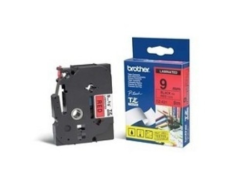 [Расходные материалы] Brother TZE-421 Картридж с лентой (P-Touch, 9мм, Черный на красном)