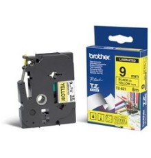 Brother TZE-621 Картридж с лентой (P-Touch, 9мм, Черный на желтом)