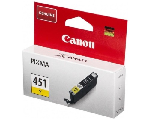 [Расходные материалы] Canon CLI-451Y 6526B001 Картридж для PIXMA iP7240/MG6340/MG5440, Желтый (Yellow), 344стр.