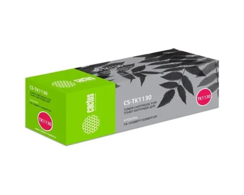 [расходные материалы] CACTUS  TK-1130 Тонер-картридж CS-TK1130 для принтеров Kyocera FS-1030MFP/FS-1130MFP,чёрный, 3000 стр.