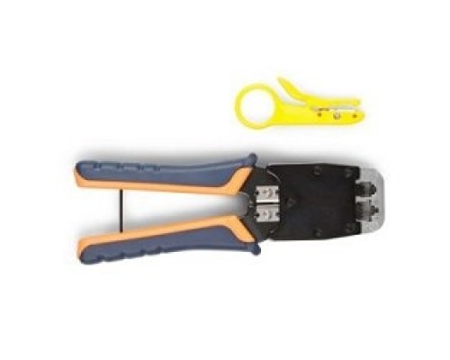 [Монтажный инcтрумен] Hyperline HT-500 Инструмент обжимной для RJ-45, RJ-12, профессиональный 