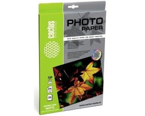 [Бумага] Cactus CS-MA422020DS Фотобумага A4/200г/м2/20л. матовое для струйной печати