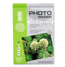Cactus CS-MA317050DS Фотобумага Cactus CS-MA317050DS матовая двухсторонняя А3 170 г/м2 50 листов