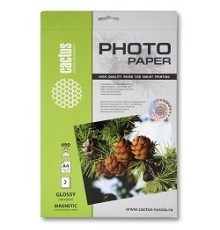 CACTUS MGA46902 Фотобумага с магнитным слоем , глянцевая, А4, 690 г/м2, 2 листа