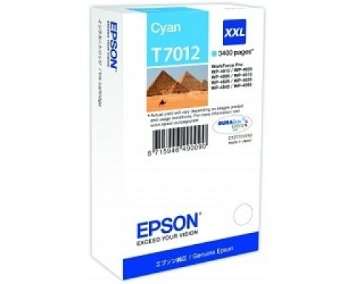 [Расходные материалы] EPSON C13T70124010 WP 4000/4500 Series Ink XXL Cartridge Cyan 3.4k
