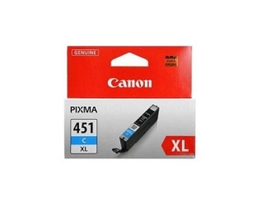 [Расходные материалы] Canon CLI-451XLC 6473B001 Картридж для PIXMA iP7240, MG5440, 6340,  Голубой, 665стр.