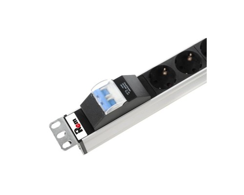 [Аксессуар] REM Вертикальный блок розеток Rem-16 с авт., 25 Shuko, 16A, алюм., 42-48U, колодка (R-16-25S-A-1820-K)