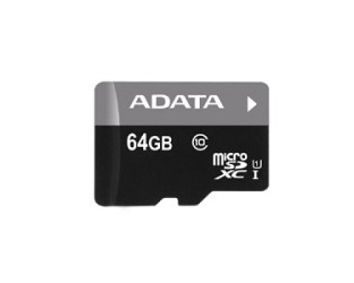 [Карта памяти ] Micro SecureDigital 64Gb A-DATA AUSDX64GUICL10-RA1 {MicroSDXC Class 10 UHS-I, SD adapter}