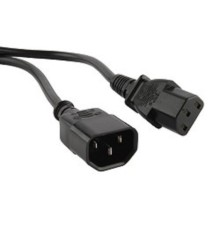 Hyperline PWC-IEC13-IEC14-1.0-BK Кабель питания монитор-компьютер IEC 320 C13 - IEC 320 C14 (3x0.75), 1 м