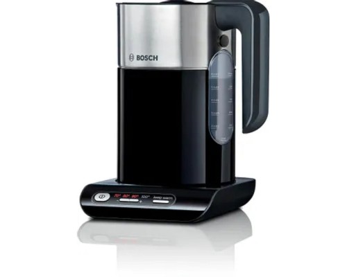 [Чайник] BOSCH TWK8613P Чайник,1.5л, 2400Вт, черно-серебристый