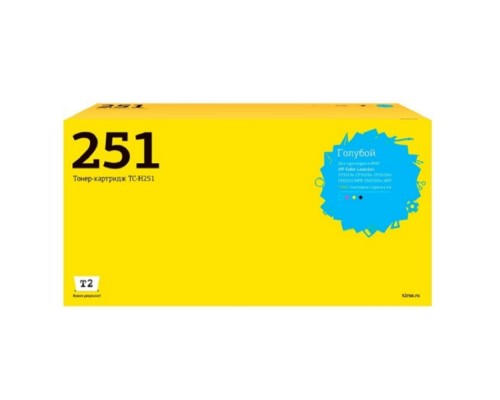 [Расходные материалы] T2 CE251A Картридж для HP CLJ CP3525n/CM3530 (7000 стр.) голубой, с чипом