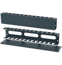 Hyperline CM-2U-ML-COV Кабельный организатор с металлическими кольцами и крышкой, 19