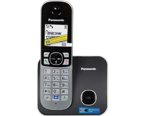 [Телефон] Panasonic KX-TG6811RUB  (черный) {Беспроводной DECT,40 мелодий,телефонный справочник 120 зап.}