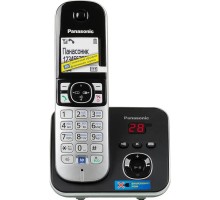 Panasonic KX-TG6821RUB  (черный) {Беспроводной DECT,автоответчик,определитель номера,телефонный справочник 120 зап.}