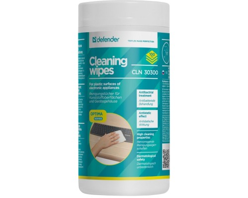 [Чистящие средства ] DEFENDER Салфетки для поверхностей CLN 30300, 100шт. [30300]