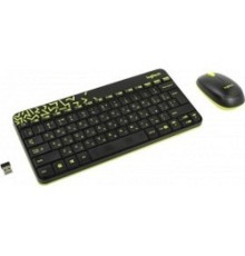 920-008213 Logitech Клавиатура + мышь MK240 Nano Black-yellow оригинальная заводская гравировка RU/LAT