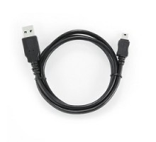 Кабель USB2.0 Cablexpert AM-двухсторонний/MiniUSB, медь, экран, Pro, 0.3м, черный, пакет (CC-5PUSB2D-0.3M)