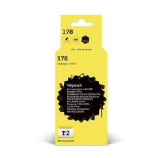 T2 CB316HE/№178 Картридж  №178 для HP Deskjet 3070A/Photosmart 5510/6510/7510/B110/C8583, черный,  С ЧИПОМ, 250 стр.