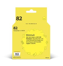 T2  C4913A Картридж №82 для HP DesignJet 500/510/800/815MFP/820MFP/CC820PS, жёлтый