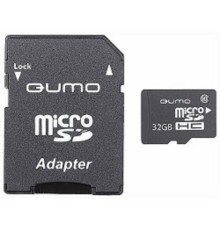 Micro SecureDigital 32Gb QUMO QM32GMICSDHC10U1 {MicroSDHC Class 10 UHS-I, SD adapter}