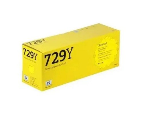 [Расходные материалы] T2 Cartridge 729 Картридж (TC-C729Y)  для Canon i-SENSYS LBP7010C/HP LJ Pro CP1025 (1000 стр.) Желтый, с чипом