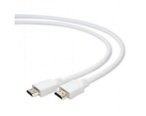 [кабели] Кабель HDMI Cablexpert CC-HDMI4-W-1M, 19M/19M, v2.0, медь, позол.разъемы, экран, 1м, белый, пакет