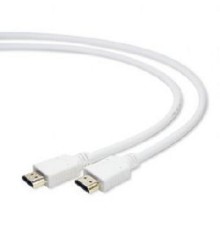 Кабель HDMI Cablexpert CC-HDMI4-W-6, 19M/19M, v2.0, медь, позол.разъемы, экран, 1.8м, белый, пакет