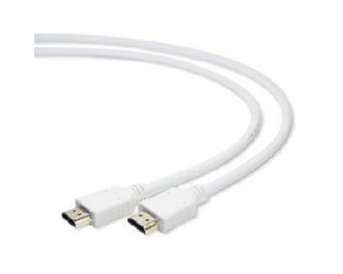 [кабели] Кабель HDMI Cablexpert CC-HDMI4-W-6, 19M/19M, v2.0, медь, позол.разъемы, экран, 1.8м, белый, пакет