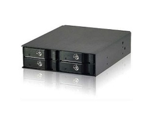 [Опция к серверу] Procase L2-104-SATA3-BK {Hot-swap корзина 4 SATA3/SAS, черный, с замком, hotswap mobie rack module for 2,5