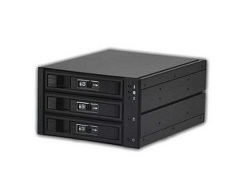 [Опция к серверу] Procase L3-203-SATA3-BK {Hot-swap корзина 3 SATA3/SAS 6Gb, черный, с замком, hotswap aluminium mobie rack module (2x5,25) 1xFAN 80x15mm}