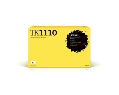 [Расходные материалы] T2 TK-1110 Тонер-картридж  (TC-K1110) для Kyocera FS-1040/1020MFP/1120MFP (2500 стр.) с чипом
