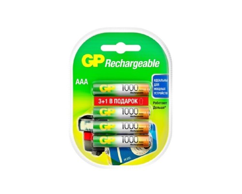 [Аккумулятор] GP ReEnergy 100AAAHC AAA, емкость 1000 мАч(100AAAHC3/1RGY-2CRCB4)(4891199201479)