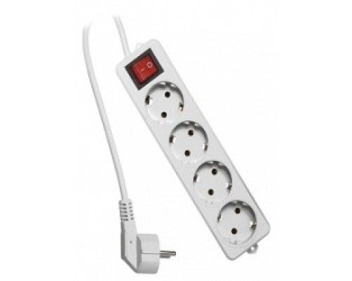 [Сетевые фильтры] Гарнизон Сетевой фильтр  ELB-G4-W-3, 4 евророзетки с выключателем и заземлением, допустимый ток 16А, длина 3м. 