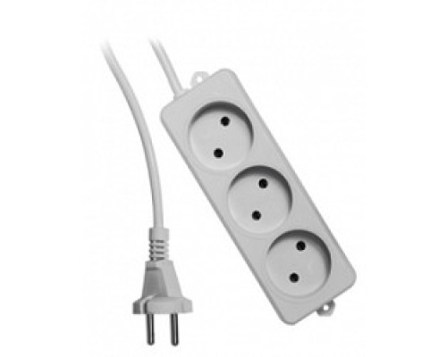 [Сетевые фильтры] Гарнизон Удлинитель EL-NL3-W-2, 3 розетки  допустимый ток 10А, длина 2м. 