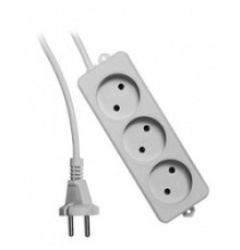 Гарнизон Удлинитель EL-E3-W-5, 3 розетки  допустимый ток 6А, длина 5м.