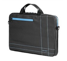 Сумка Continent  CC-201 GB(нейлон, серый с голубой отстрочкой, 15,6'')