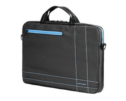 [Сумка для ноутбука] Сумка Continent  CC-201 GB(нейлон, серый с голубой отстрочкой, 15,6')