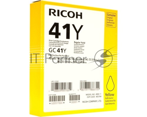 Картридж гелевый Ricoh GC 41Y (2.2К) желтый Aficio Aficio 3110DN/ 3110DNw/3100SNw/3110SFNw